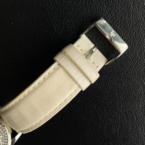 Vintage 2000s Lucien piccard Swiss white strap crystal diamond watch main image 4